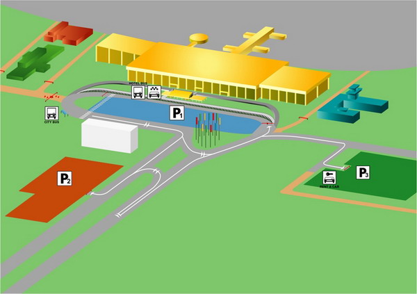 Схема парковок аэропорта Риги